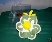 NEW DRITZ COLLECTIBLE PINCUSHION YELLOW TULIP FLOWER