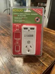 1Pcs 220-240V 2.1A Travel Adaptor 2 Port USB & Power Adaptor USA & AUSTRALIA