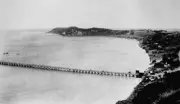 Victoria 1930 Pier and Bay - Possibly Apollo Bay Australia OLD PHOTO