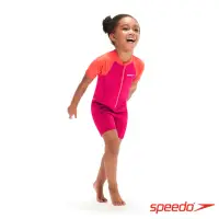 在飛比找momo購物網優惠-【SPEEDO】幼童 連身式防寒泳衣(粉/橘)