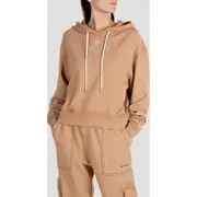 Replay Womens Organic Fleece Hoodie Overhead Brown