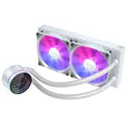 ALmordor Spectre Pro 240mm Liquid CPU Cooler with 2 RGB Fans, ARGB 5V 3Pin Sync, Liquid Cooling System for PC, Computer, White