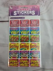 Trend Enterprises Super Stickers collectable T-1970 APPLAUSE WORDS 1987 SEALED