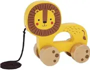 Tooky Toy My Forest Friends Pull Along - Lion - Wooden Pull Toy for Toddlers