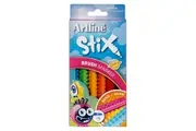 6PK Artline Stix Brush Markers Washable Kids Drawing Colouring Pens w Connectors