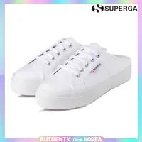 在飛比找蝦皮商城精選優惠-Superga 2397 厚底鞋跟穆勒鞋時尚運動鞋白色