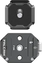 FALCAM F38 Quick Release Kit V2, Quick Release System, Base and Plate with 1/4" and 3/8" Screw Thread for Tripod, Monopod, Stabilizer, Slider - F38B3404