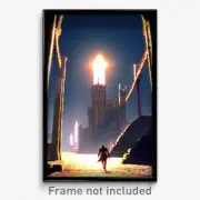 Pixel Art Poster - Sharp Keep (8 Bit Psychedelic Trippy Weird Video Game Print)