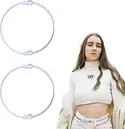BOXOB 2pcs Adjustable Headband, Adjustable Headband Clothing Belt Elastic Rope Elastic Band Dresses for Shortening Tuck Up Top Short Strap T-Shirt Shirt