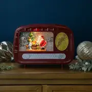 Northlight 8.75" LED Lighted "Santa Sighting" Retro Radio Christmas Snow Globe