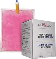 Case of 12 Pink Pearlized Liquid Lotion Hand Wash Soap 800-ml Dispenser Refill Pouch Bags