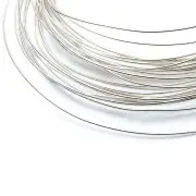 1m Sterling Silver 0.3mm - Medium Round Wire Rod 28 Gauge Fine Jewellery