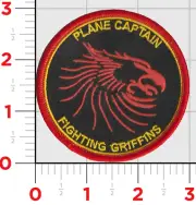 MARINE CORPS VMM-266 FIGHTING GRIFFINS PLANE CAPTAIN HOOK LOOP EMBROIDERED PATCH