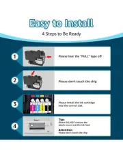 4Pack Compatible Brother LC-436 Ink Cartridge Set (1BK,CMY) MFCJ4540DW