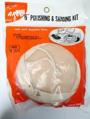 RARE Vintage ARCO 6" Polishing & Sanding Kit w Lambswool Bonnet No.1510 USA NOS