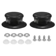 2pcs Pot Pan Lids Replacement Knob, Plastic Pan Cover Holding Handles, Black