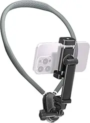 Neck Phone Holder for Go Pro/Video Recording, Wearable Hands Free POV/Vlog Selfie Mount with Chest Strap, 360°Adjustable Around Cell Phone Stand Compatible with iPhone16 15 14 13 12 Galaxy Android