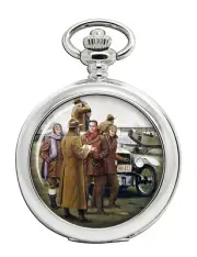 Pilot Briefing WW1 Illustration Pocket Watch