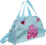BESPORTBLE Little Girls Dance Bag Ballet Backpack Teen Gym Bag Glitter Heart for Dance Class Sky-Blue