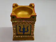 Terracota Clay Lamp Diya Hand Painted Tulsi Chaubara Vedic Hindu Puja/Pooja Uniq