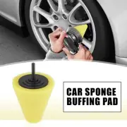 Car Cone Polishing Pad Sponge Buffing Pads Yellow for Wheel Hub Care Cleaner