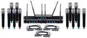 VocoPro Wireless Microphone System with 12 Handheld Microphones, XLR Outputs,...