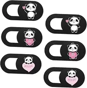 Angoily 6 Pcs Camera Cover Camera for Computer Web Slider Clip Panda Sticker Pink