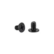 50pcs M2x4mm Computer Screws Phillips Fastener Black 3.8mm Dia Screw Head