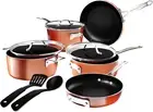 Gotham Steel 10 Pc Pots and Pans Set Non Stick Cookware Set, Kitchen Cookware Se