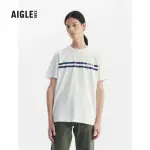 【AIGLE】男 有機棉短袖T恤AG-FAE30A130 白色(男裝 有機棉 短袖T恤)