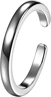 [Cupimatch] Sterling Silver Toe Ring: Women Adjustable Open Design Hypoallergenic Summer Beach Ladies Open Toe Rings Foot Jewelry