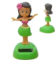 Solar Ornaments for - Solar Powered Swinging Hawaiian Girl Dancing Figure Dashboard Decorations - Grass Skirt Car Supplies Shaking Desktop Ornaments for Dashboard
