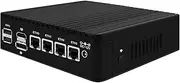 HUNSN Micro Firewall Appliance, Mini PC, VPN, Router PC, Intel Alder Lake-N 12th Gen N100, RJ58, GPIO, TF Slot, HDMI, DP, 4 x 2.5GbE I226-V, Barebone, NO RAM, NO Storage, NO System