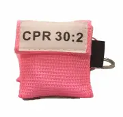 100 Pink CPR Mask with Keychain Face Shield with GLOVES