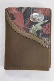 ZEP PRO Kentucky Wildcats Fence Row Camo Leather Trifold Wallet Tin Box