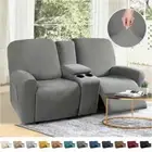 8pcs/set Recliner Sofa Covers All-inclusive Elastic Slipcovers with Cup Holder