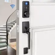 WiFi Front Door Lock Set - Fingerprint Smart Locks Lock with Handle & WiFi