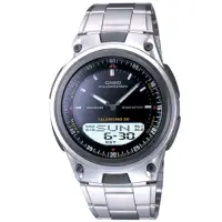 在飛比找momo購物網優惠-【CASIO】時尚簡潔風雙顯指針錶(AW-80D-1A)