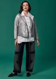 [TS] Taking Shape Ponte Geo Wide Leg Pant Size 22 in Print - Plus Size Women's Clothing Print