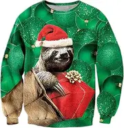 [uideazone] Men Women Ugly Christmas Pullover Sweatshirts 3D Digital Printed Graphic Long Sleeve Shirts