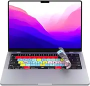 Final Cut Pro Keyboard Cover for 14" & 16" MacBook Pro 2021+,100 Functional Shortcut Keys for Video Editing by Editors Keys