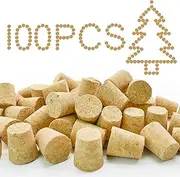 Enkrio Tapered Cork Stoppers Natural Soft Wine Corks Wine Making Crafts Wood Cork Stopper Replacement Corks for Wine Bottles (100PCS)