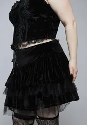 [Widow] Plus Midnight Cavalier Courtship Mini Skirt