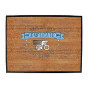 Animal Rltw When Life Gets Complicated Cycling - Funny Novelty Doormat Man Cave Floor mat