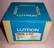 LUTRON N-1000-W Incandescent Light Dimmer 1000 Watt WHITE SwitchPlate NEW IN BOX