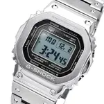 CASIO G-SHOCK GMW-B5000D-1 經典方形太陽能藍牙電波錶/金屬銀/43MM(公司貨)