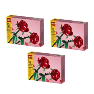 【LEGO 樂高】樂高 LEGO 積木 CREATOR系列 玫瑰花 Roses40460 三盒組(代理版)