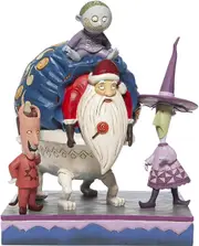 Disney Traditions Nightmare Before Christmas Lock, Shock and Barrel with Santa Jim Shore 6007076
