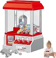 Toy Claw Machine - m?ni Arcade Toy Grabber Machine for Kids | Durable Electronic Candy and Toy Dispenser with Sound, 24 Game co?ns, Ideal for Children’s Parties and Interactive Play