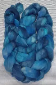 Fine Superwash Wool Top Roving Spinning Handpainted Dyed USA NWT Eve